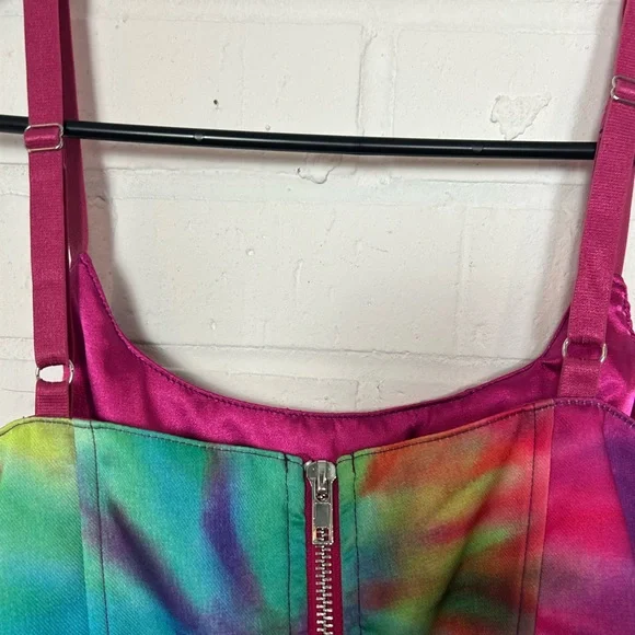 NWT Current Mood Dollskill Rainbow Corset Top - Picture 4 of 6